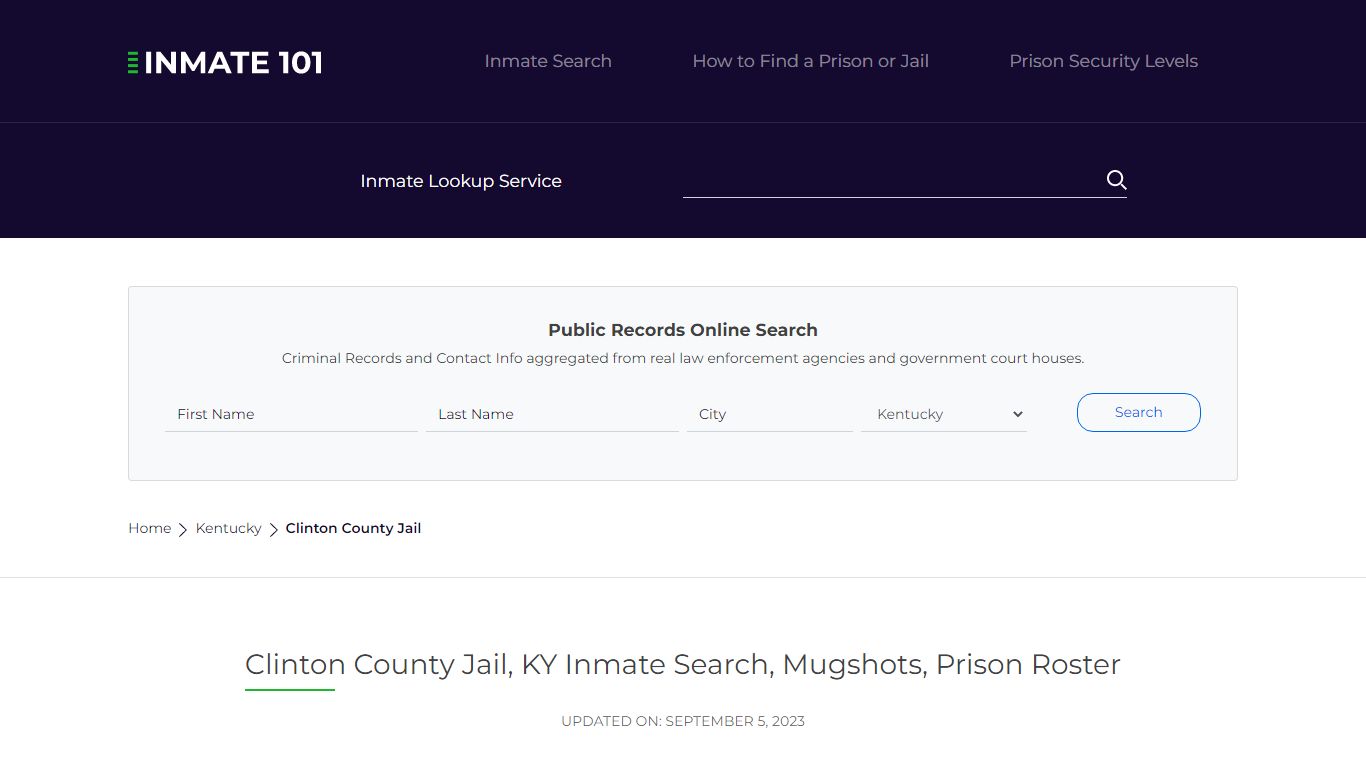 Clinton County Jail, KY Inmate Search, Mugshots, Prison Roster